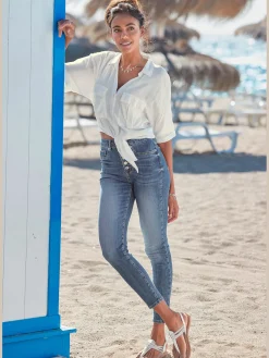 LASCANA Jeans|Pantalons<Jean taille haute jegging taille haute avec boutons