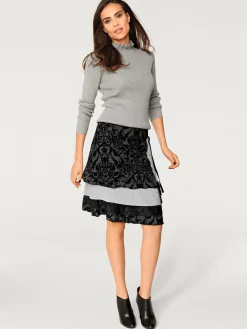 Ashley Brooke Jupes<Jupe à niveaux coupe légèrement évasée