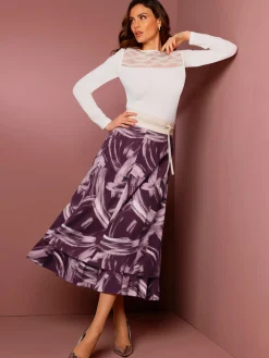 CREATION L PREMIUM Jupes<Jupe à panneaux qualité tissée