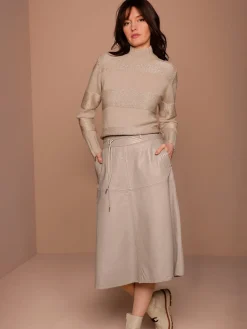 Mainpol Jupes<Jupe en cuir doublure en viscose de qualité