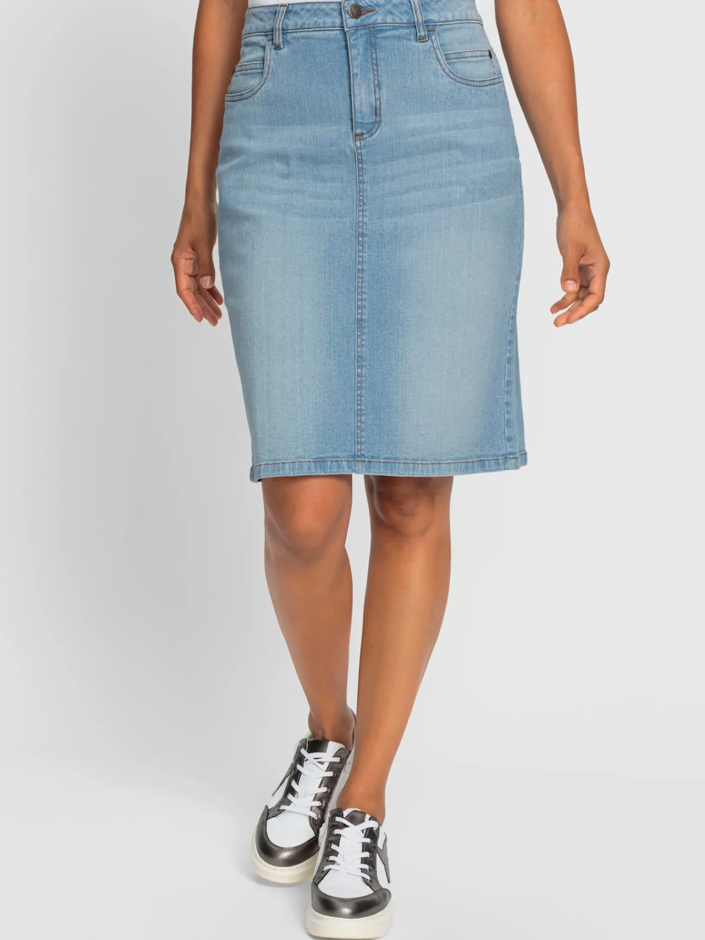 Jupes<Jupe en jean 99% coton