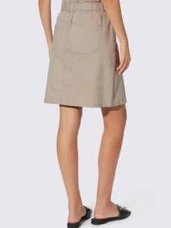 Mandarin Jupes<Jupe en jean ceinture élastique confortable