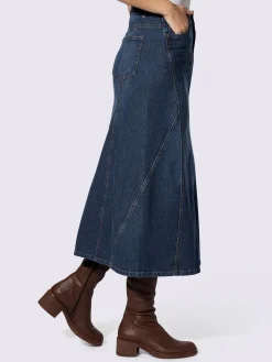 Linea Tesini Jupes<Jupe en jean coutures décoratives