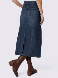 Linea Tesini Jupes<Jupe en jean coutures décoratives