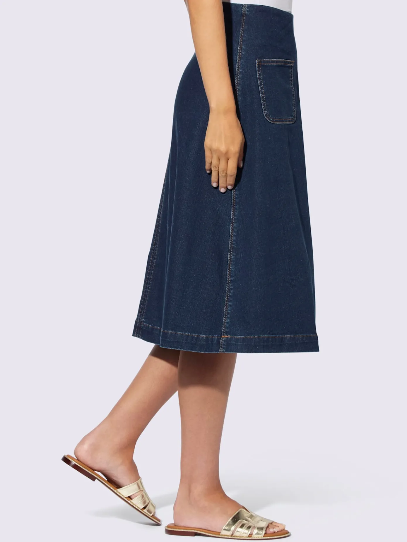 Rick Cardona Jupes<Jupe en jean denim doux