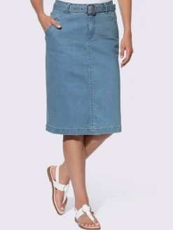 Rick Cardona Jupes<Jupe en jean détail animal brillant sur le passant