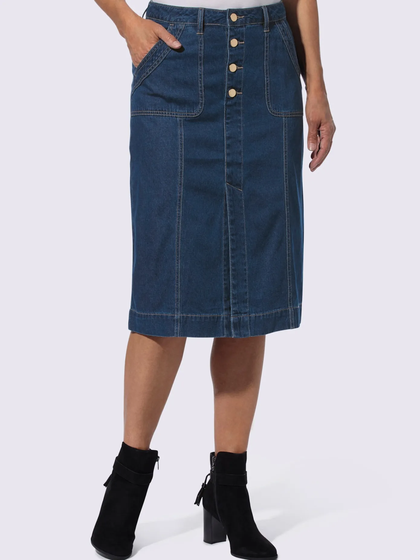 Jupes<Jupe en jean pur coton