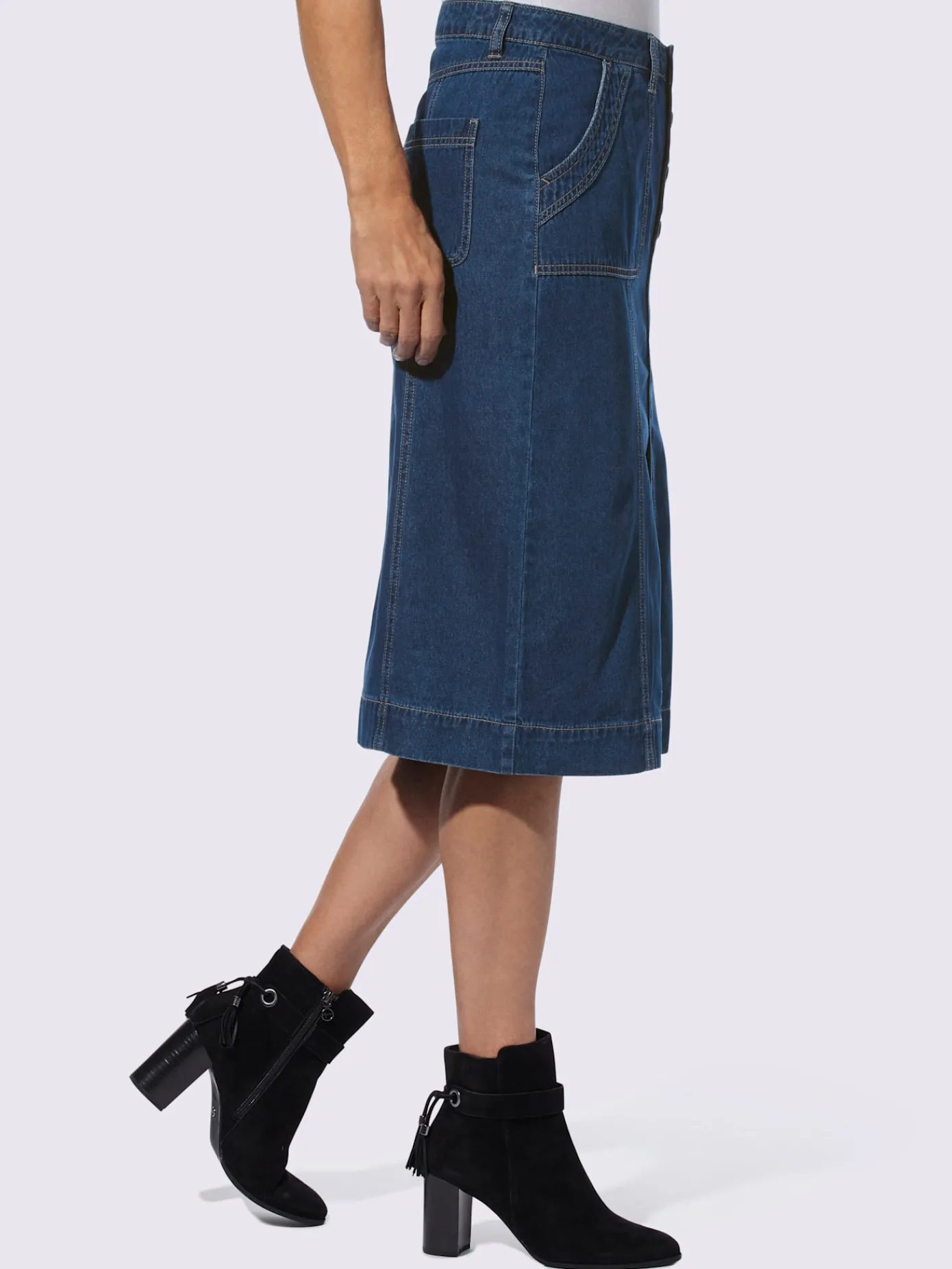 Jupes<Jupe en jean pur coton