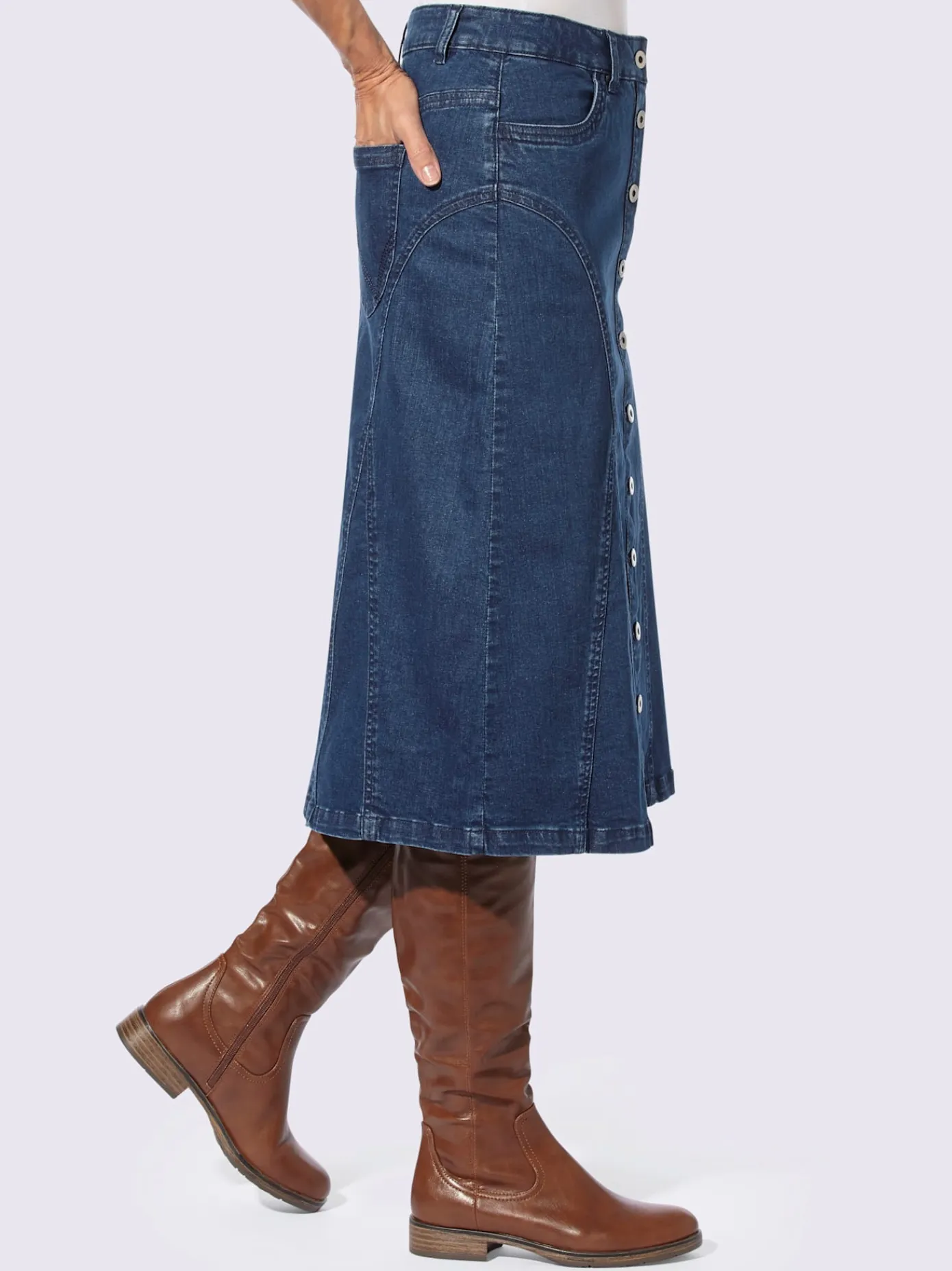 Jupes<Jupe en jean qualité coton doux sur la peau