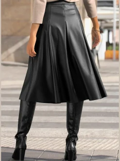 LASCANA Jupes<Jupe en matière synthétique jupe en synthétique avec plis intégrés