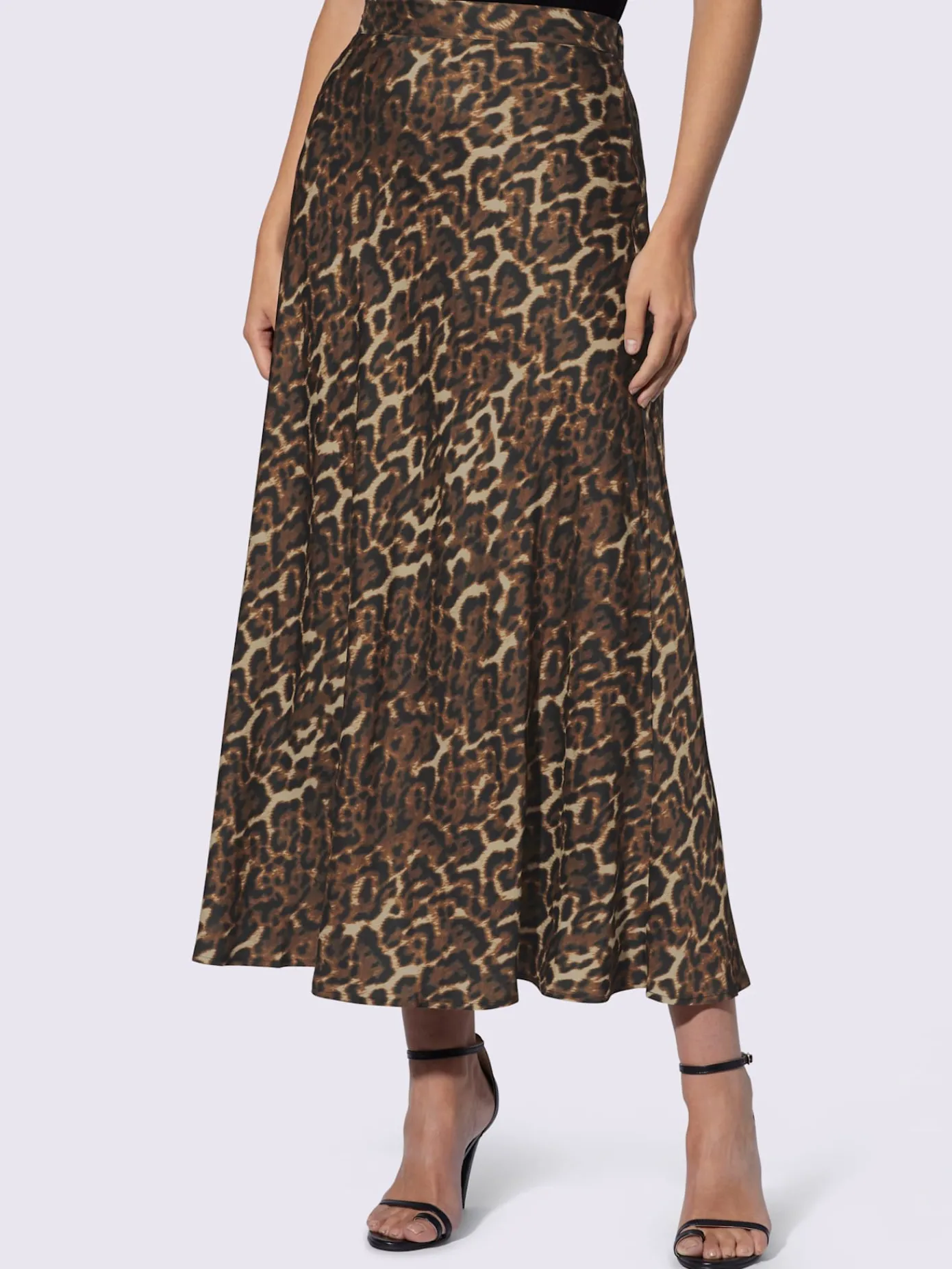 Ashley Brooke Jupes<Jupe en satin joli motif léopard