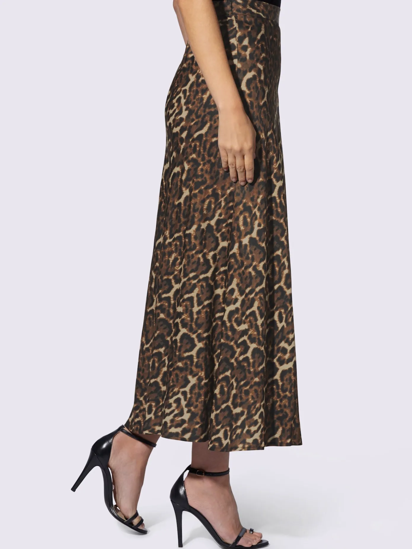 Ashley Brooke Jupes<Jupe en satin joli motif léopard