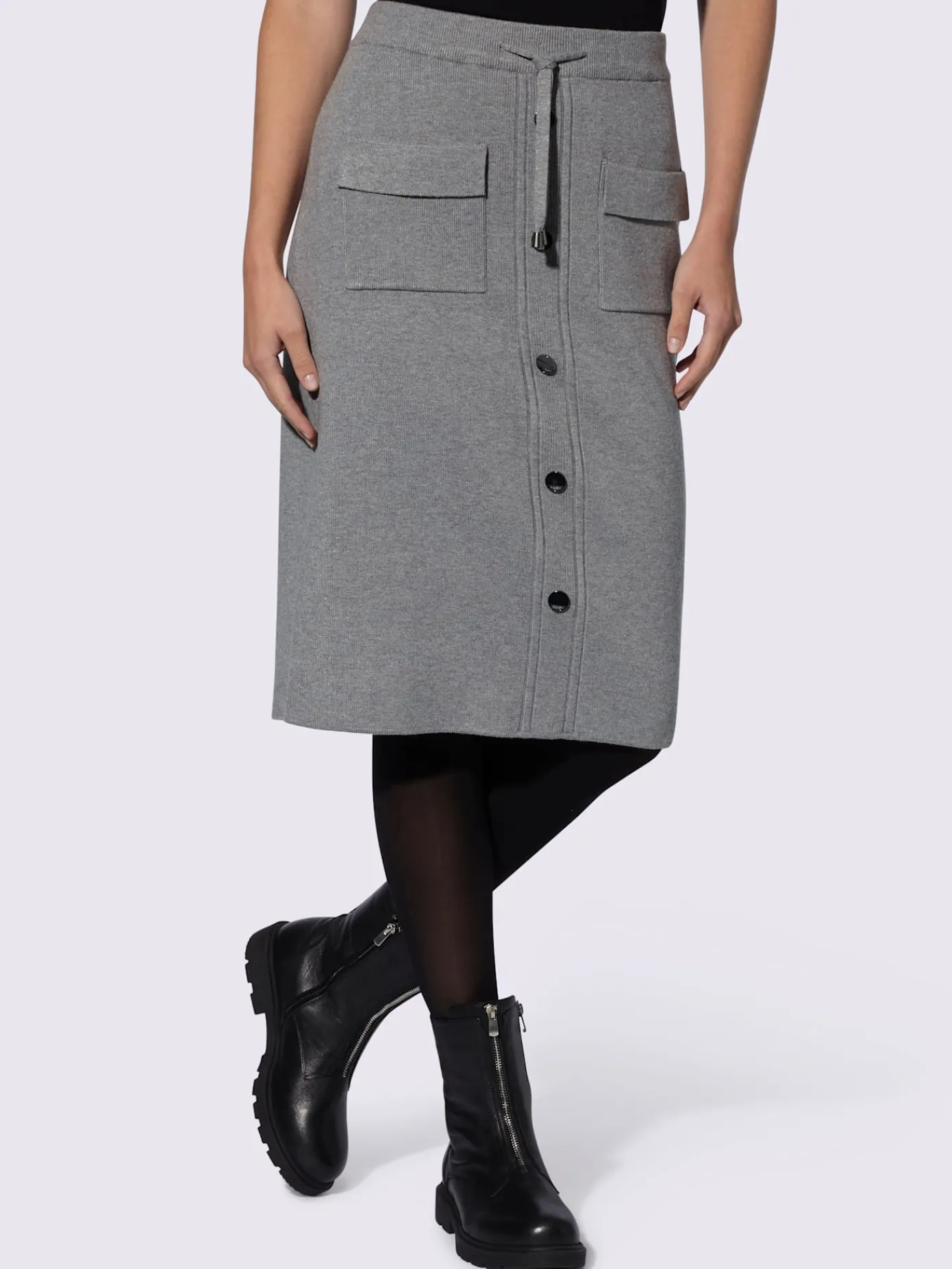 Rick Cardona Jupes<Jupe en tricot ceinture élastique, coulisse et lien à nouer