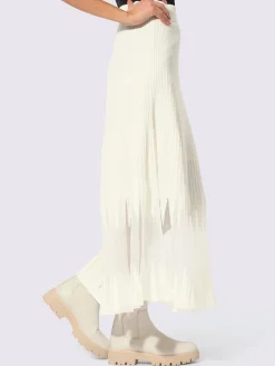 Creation L Jupes<Jupe en tricot coupe en a