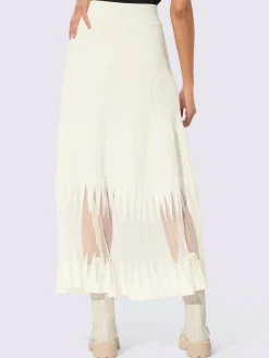 Creation L Jupes<Jupe en tricot coupe en a