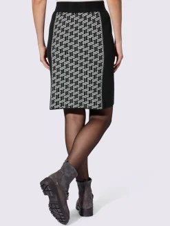 Rick Cardona Jupes<Jupe en tricot motif jacquard moderne devant et au dos