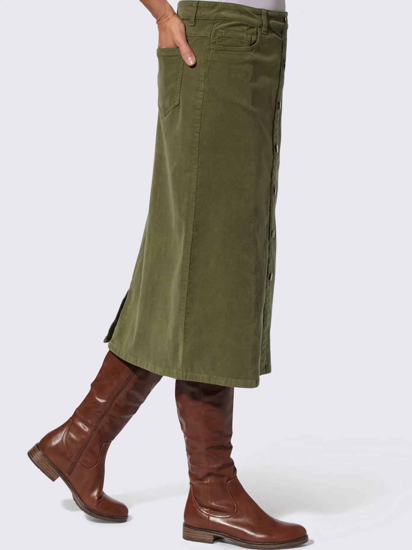 Jupes<Jupe en velours côtelé qualité coton