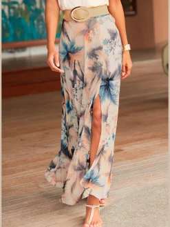 Buffalo Jupes<Jupe longue ceinture lisse devant