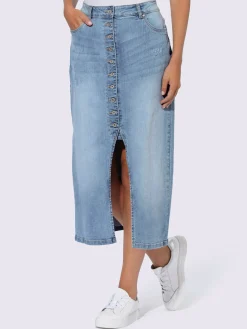 Mandarin Jupes<Jupe longue délavé tendance