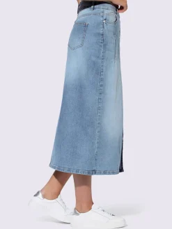 Mandarin Jupes<Jupe longue délavé tendance