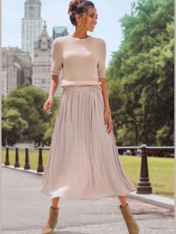 LASCANA Tenues De Cérémonie|Jupes<Jupe longue jupe plissée en matière brillante