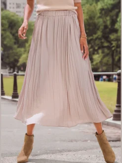 LASCANA Tenues De Cérémonie|Jupes<Jupe longue jupe plissée en matière brillante