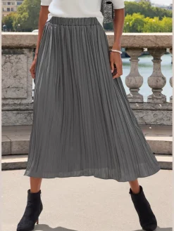 LASCANA Tenues De Cérémonie<Jupe longue jupe plissée en matière brillante