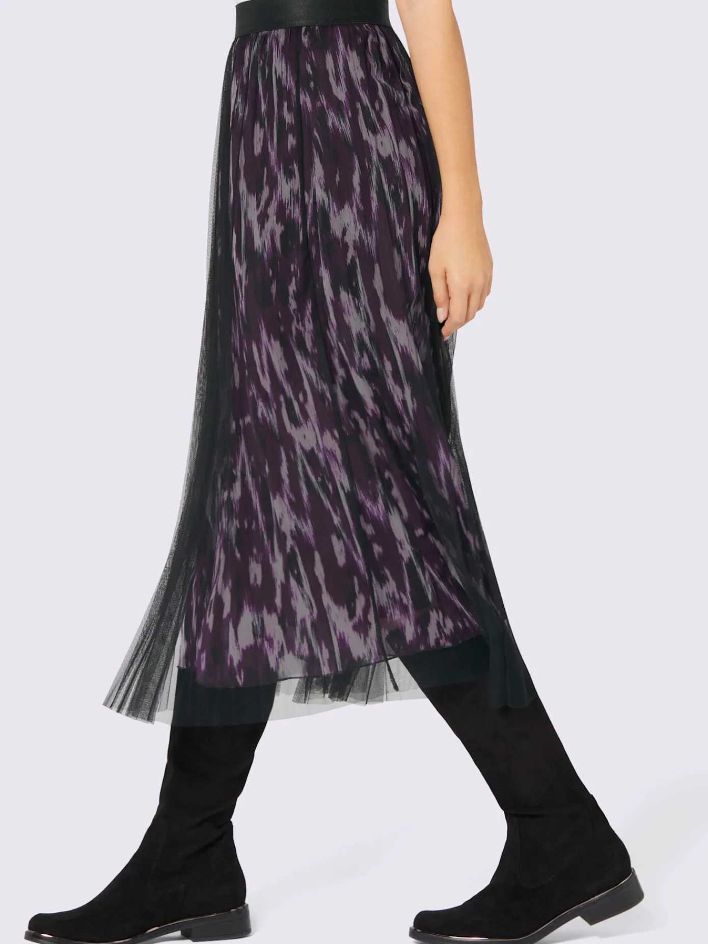 Creation L Jupes<Jupe maille maille transparente