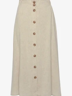 LASCANA Jupes<Jupe midi bords-côtes élastiqués au dos