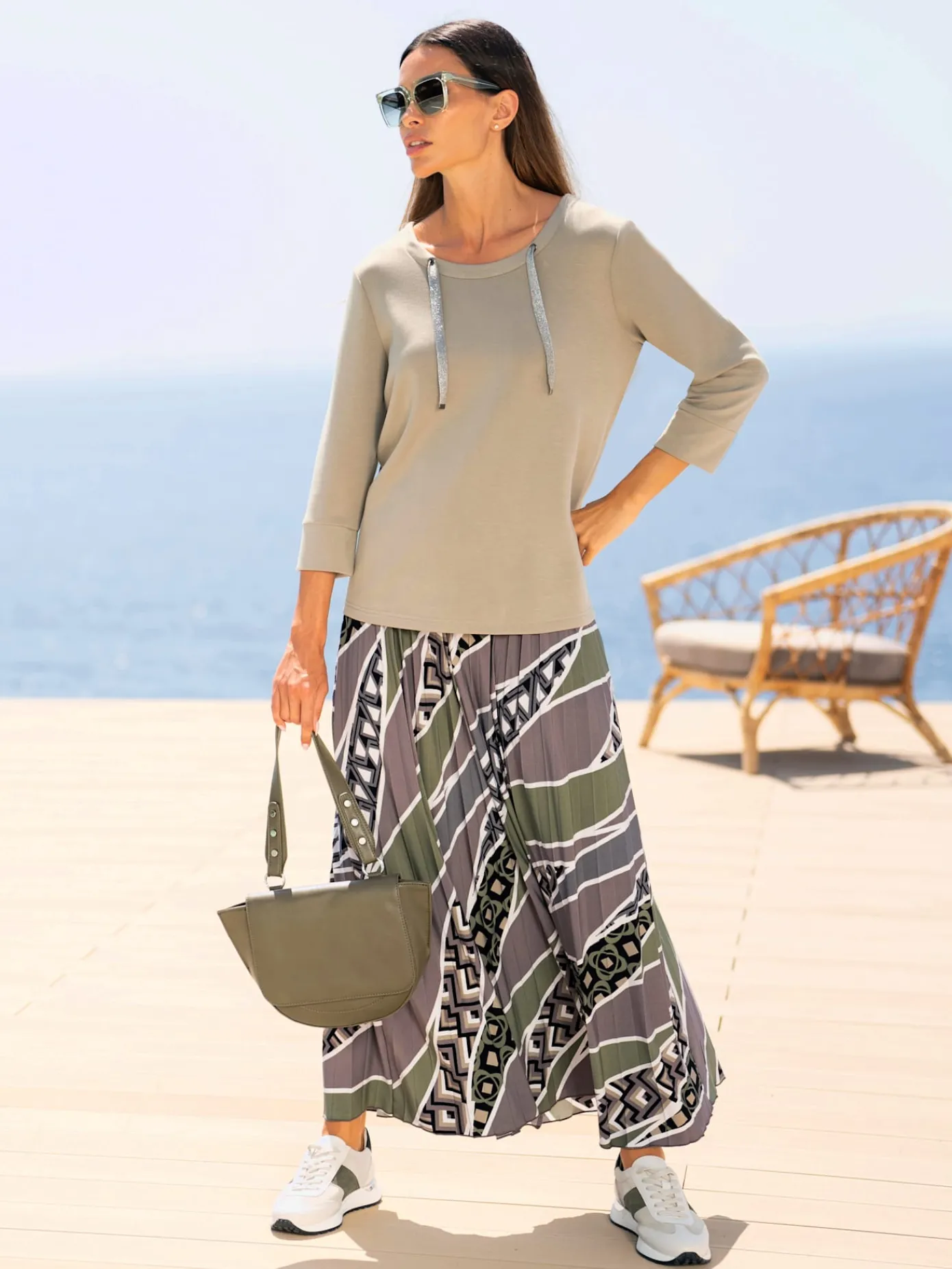 Rick Cardona Jupes<Jupe plissée motif imprimé exclusif