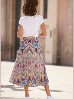 LASCANA Jupes<Jupe plissee jupe en mousseline à ceinture élastique