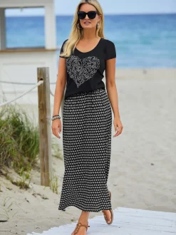 Jupes<Jupe pure viscose