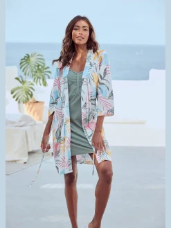 Vivance Dreams Robes De Chambre<Kimono avec tresses comme ceinture à nouer