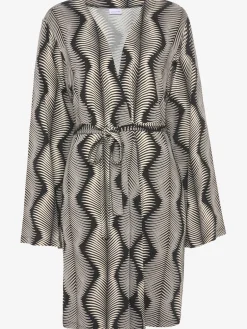 LASCANA Robes De Chambre<Kimono court avec imprimé palmiers graphique