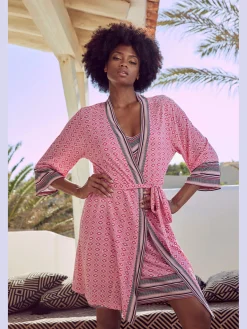 Vivance Dreams Robes De Chambre<Kimono court avec motif ethnique