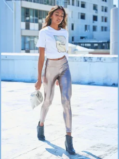 LASCANA Pantalons<Legging à imprimé brillant