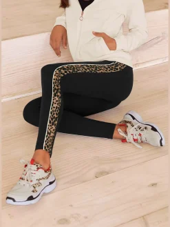 Buffalo Pantalons<Legging avec détails léopard sur les côtés.