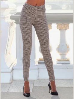 LASCANA Pantalons<Legging caleçon ajouré à petits carreaux pepita