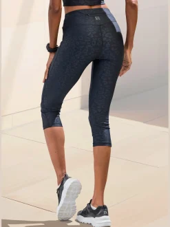 LASCANA ACTIVE Pantalons<Legging corsaire corsaire performance avec motif léopard
