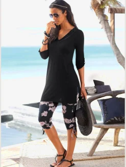 LASCANA Pantalons<Legging corsaire legging en jersey confortable