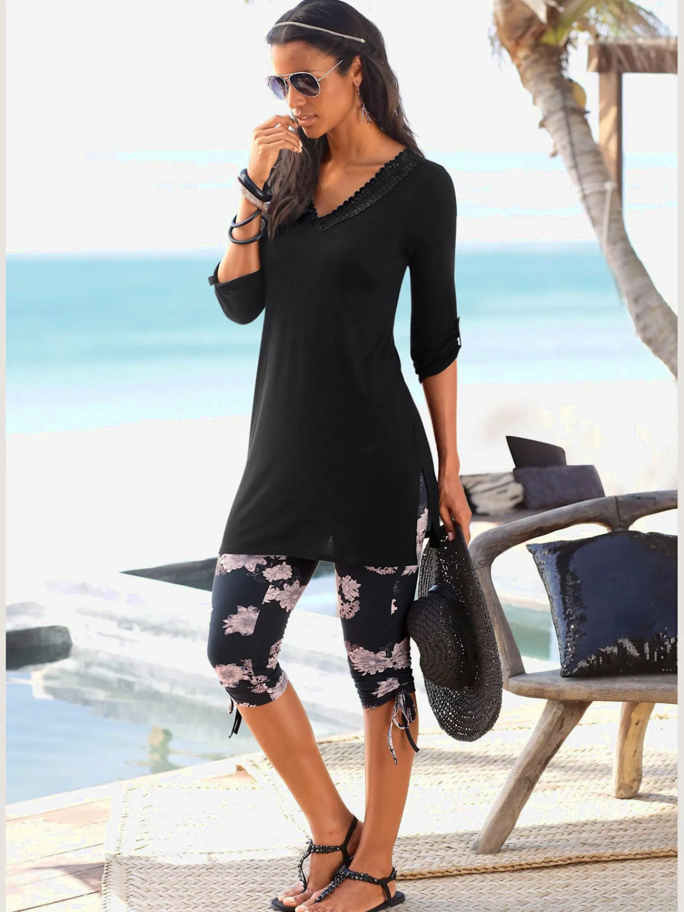 LASCANA Pantalons<Legging corsaire legging en jersey confortable