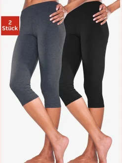 Vivance active Pantalons<Legging corsaire lot de 2 leggings basiques, longueur 3/4