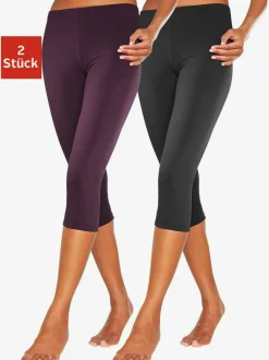 Vivance active Pantalons<Legging corsaire lot de 2 leggings basiques, longueur 3/4