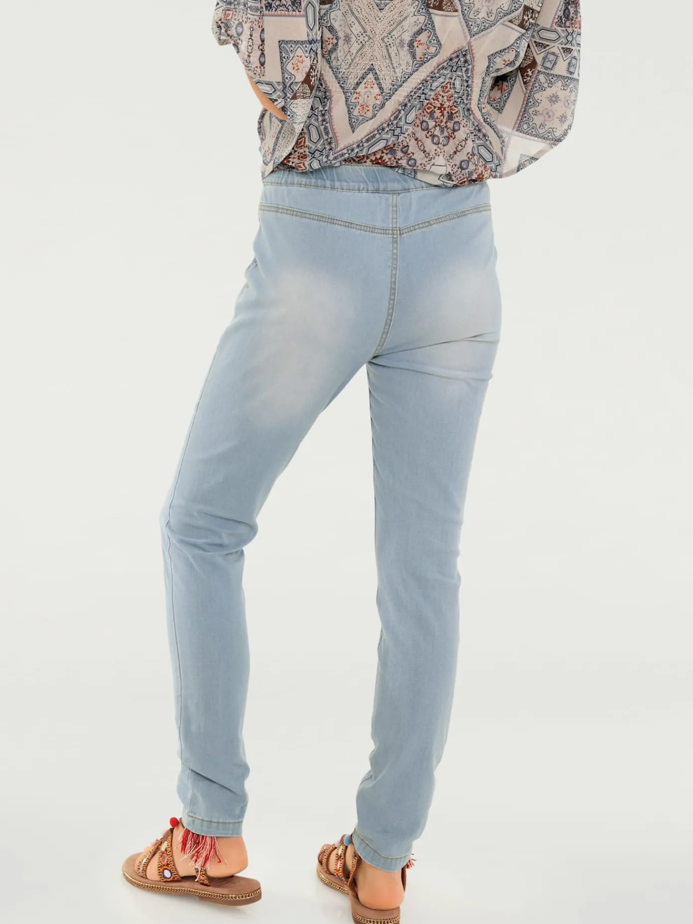 Linea Tesini Pantalons<Legging en jean coupe skinny tendance