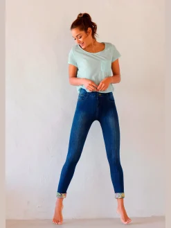 Buffalo Jeans|Pantalons<Legging en jean jegging sans coutures à l'aspect jean imprimé