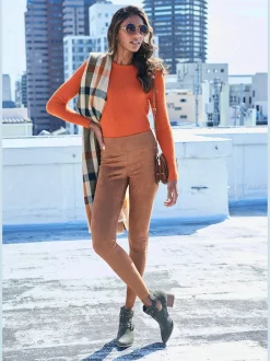 LASCANA Pantalons<Legging imitation cuir velours