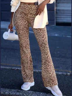 Buffalo Pantalons<Legging évasé à imprimé léopard