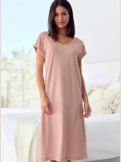 LASCANA Chemises De Nuit<Élégante chemise de nuit longueur midi