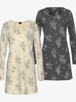 Vivance Dreams Chemises De Nuit<Lot de 2 chemises de nuit avec imprimé intégral