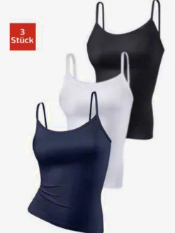 Vivance active T-Shirts<Lot de 3 débardeurs spaghetti vivance